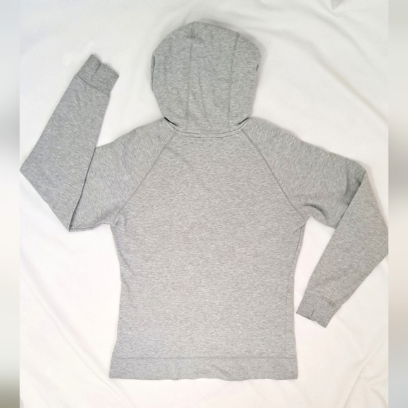 The North Face Womens Grey Hoodie Printed Pullover Kangaroo Pockets Logo L - Picture 3 of 15